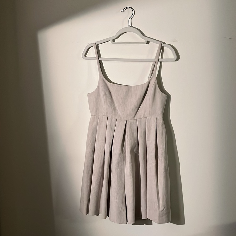 Linen, pleated romper | Rebecca Taylor